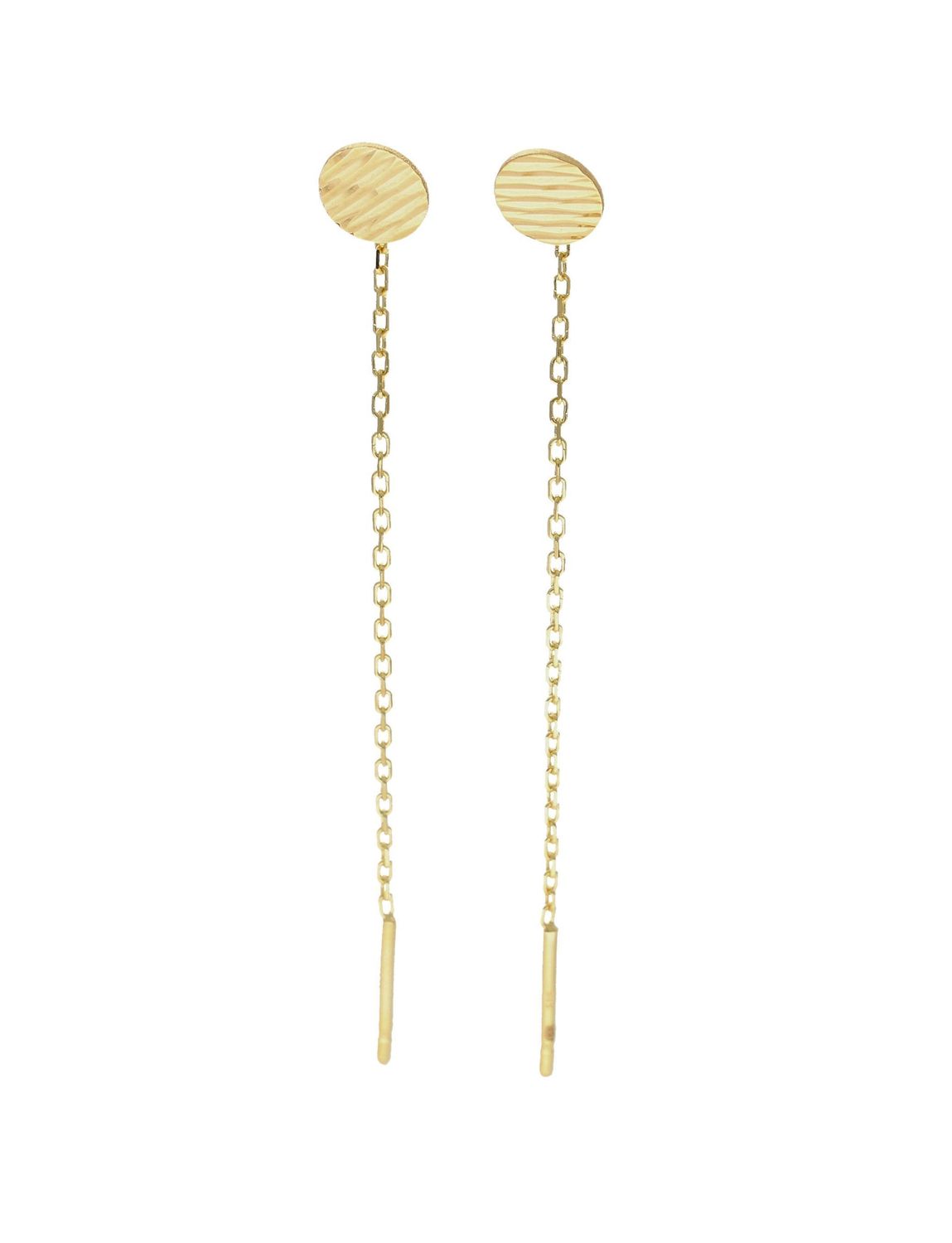 Złote kolczyki przeciągane z grawerowana blaszką KL 10539 Złote kolczyki 585 przeciągane z grawerowaną blaszką. Jeśli cenisz sobie minimalizm w dodatkach wybierz subtelne kolczyki blaszki wykonane z najwyższej jakości złota 585.jpg